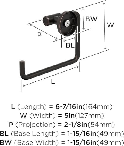 Amerock Arrondi 5" Oil-Rubbed Bronze Towel Ring