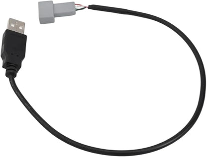 USB 2.0 To 4 Pin Audio Interface Cable For Hyundai For Kia For Vehicles, Black ABS Adapter For Android Multimedia Connectivity, 20 Cm(USB)