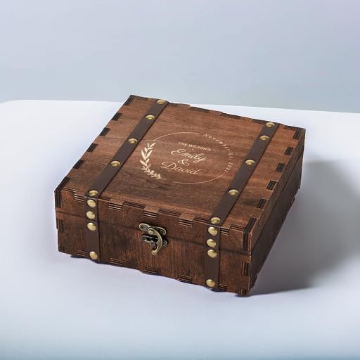 AW BRIDAL Personalized Keepsake Boxes Wood Storage Box Memorial Gift Box Wedding Gifts for Couples Engagement Bride Gifts for Her//DK2201CPP61//