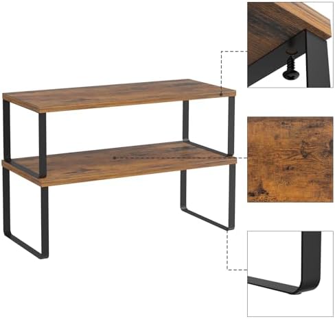 NEX Cabinet Organizer Shelf, Kitchen Counter Shelves Set of 4