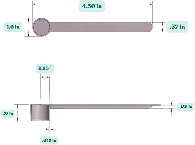 1/2 Tablespoon Long Handle Plastic Measuring Spoon