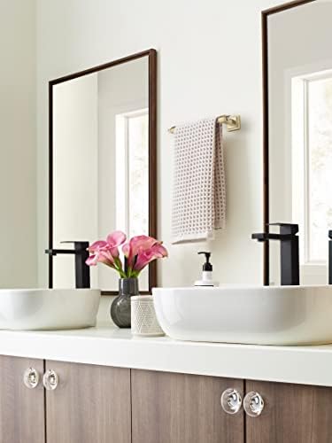 Amerock Glacio 8" Clear/Golden Champagne Towel Bar