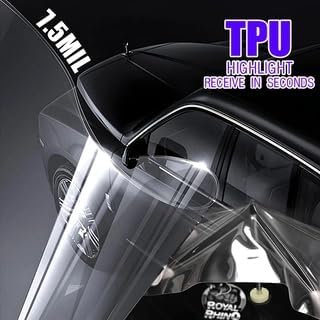 TPU Paint Protection Film PPF, Self-Healing Car Clear Bra with UV Resistance, 7.5MIL,Anti-Corrosion & Hydrophobic Coating, Anti-Oxidation, Gloss Enhancement. (11.8inchX78.7inch)