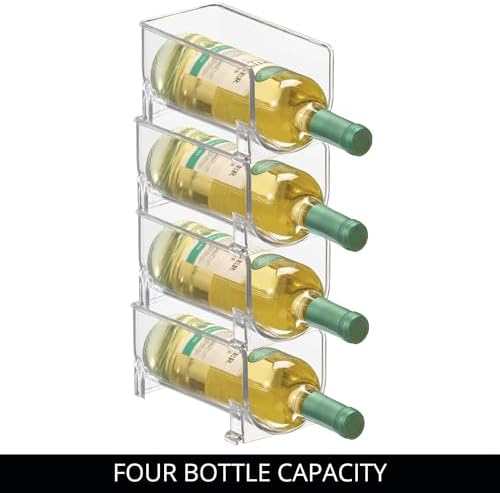 iDesign Stackable Bottle Holder, Set of 4, Clear