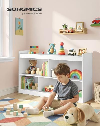SONGMICS Kids' Toy Storage Shelf, Montessori Book Shelf with 5 Compartments