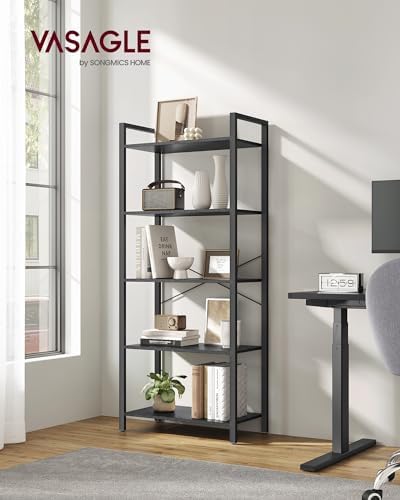 VASAGLE 5-Tier Bookshelf, Bookcase with Shelves, Storage Shelf, Living Room