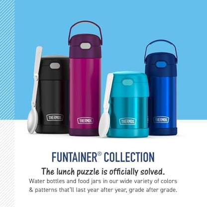 THERMOS FUNTAINER Water Bottle with Straw, 12oz, Hot Wheels