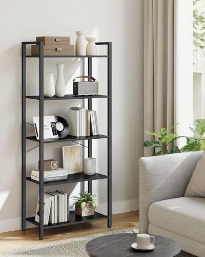 VASAGLE 5-Tier Bookshelf, Bookcase with Shelves, Storage Shelf, Living Room