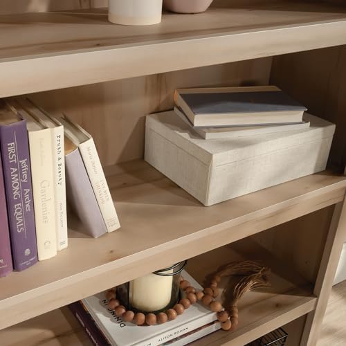 Sauder 5 Tier Book Shelf Wooden Bookcase Multipurpose Bookshelf for Home Office, Living Room, in Pacific Maple