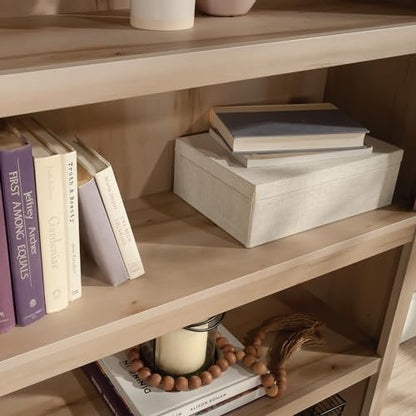 Sauder 5 Tier Book Shelf Wooden Bookcase Multipurpose Bookshelf for Home Office, Living Room, in Pacific Maple