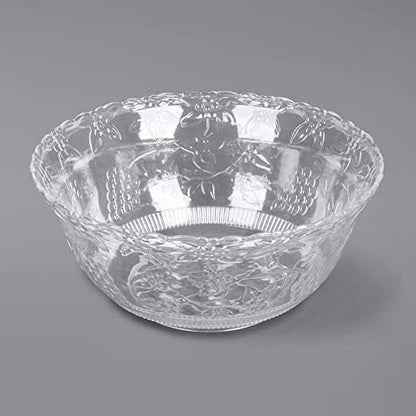 S.G Premium Quality 2 Gallon / 8 Quart Clear Plastic Punch Bowl
