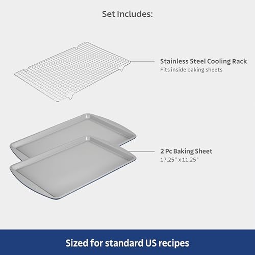 Tramontina Rise 3-Pc Ceramic Non Stick Baking Pans Set