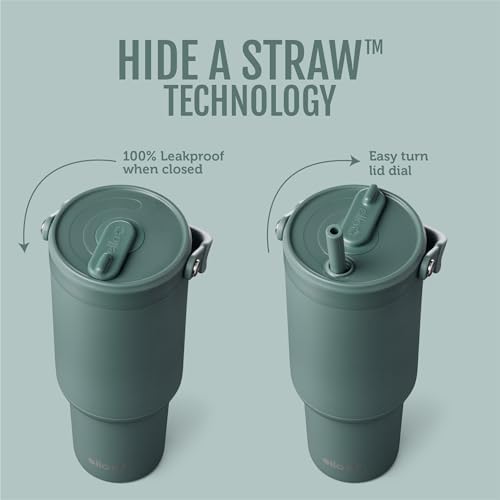 Ello Oasis Go+ 32oz Insulated Stainless Steel Tumbler with Straw, Alligator