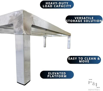 Winco 14" x 24" Aluminum Dunnage Rack