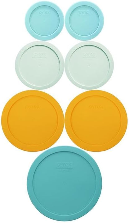Pyrex 7402-PC 6/7-Cup Sea Glass, 7201-PC 4-Cup Lemondrop Yellow, 7200-PC 2-Cup