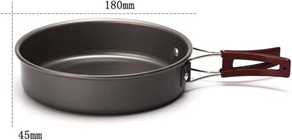 Aluminum alloy Non-Stick Medium Frying Pan with Folding Handle for Outdoor Camping Picnic Hiking