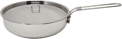 The Pathfinder School Stainless Steel Folding Skillet and Lid