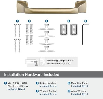 Amerock Revitalize Golden Champagne 9 inch (229 mm) Center-to-Center Towel Bar, BH36035BBZ