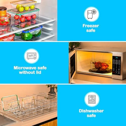 RockBerry 40 PCS Food Storage Containers with Lids (20 Boxes-20 Lids)