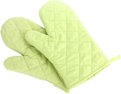 Oven Mitts, Premium Heat Resistant Kitchen Gloves Cotton & Polyester Quilted