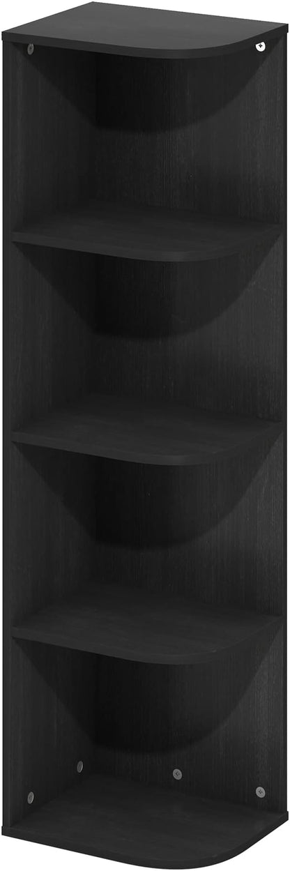 Furinno Pasir 4-Tier Corner Open Shelf Bookcase