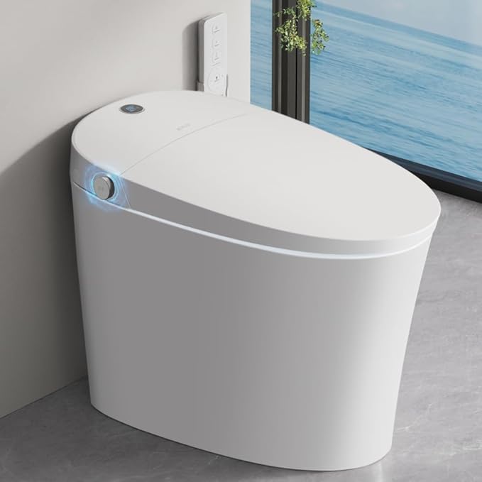 EPLO Smart Toilet Bidet with Tank, Foam Shield, Dual Auto Flush, Heated Seat