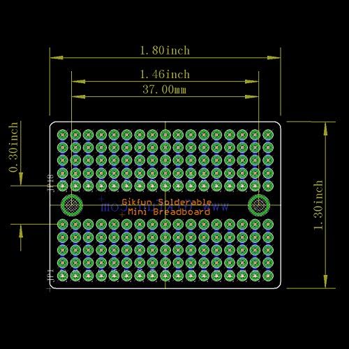Gikfun Mini Solder-able Breadboard Gold Plated Finish Proto Board PCB for Arduino Electronic DIY (Pack of 5PCS) GK1009