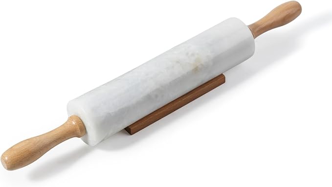 Koville White Marble Rolling Pin