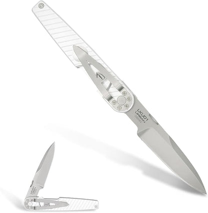 Extrema Ratio - LKU01 (Sideral), Folding Knife, Böhler N690 Steel Blade 58 HRC, Sandblast Finish, Smooth Aluminum Handle, Ergonomic Design, Durable Folding Knife, Italian Craftsmanship
