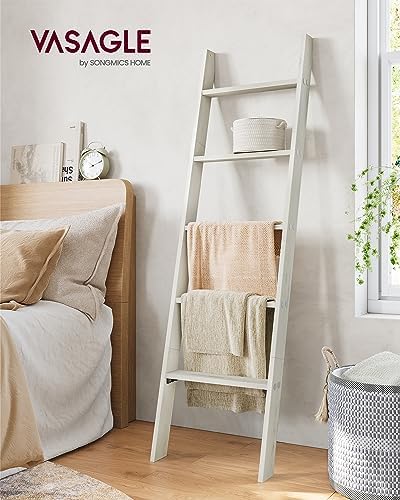 VASAGLE 5-Tier Blanket Ladder, Modern Basic Ladder Shelf