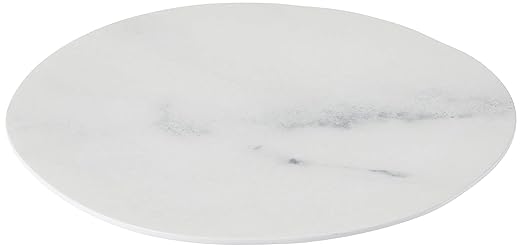 Carlisle FoodService Products Ridge Reusable Plate Rimless Plate for Home and Restaurant, Melamine, 9 Inches, Marble, (Pack of 12)
