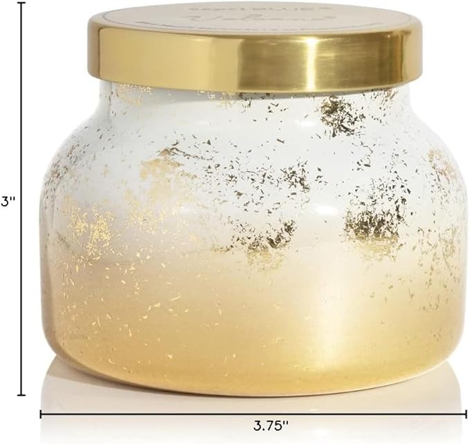 Capri Blue Glimmer Jar Candles - Luxury Holiday Scented Candles for Home - Long Lasting Soy Wax Blend - Scented Holiday & Home Decor - Volcano Signature Petite Jar (8 oz)