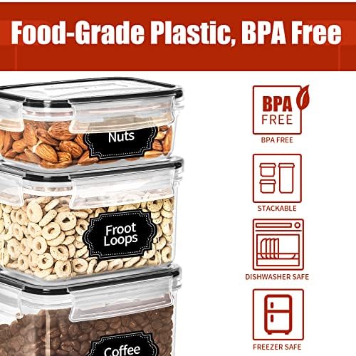 PRAKI 30 Pack Airtight Food Storage Containers for Organizers and Storage