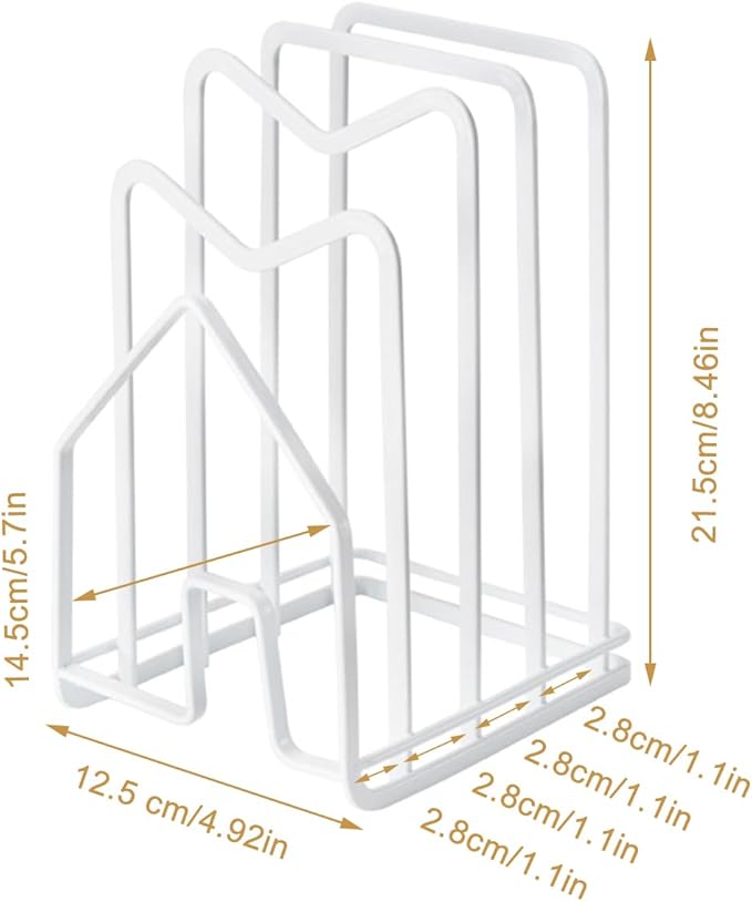 SUNFICON Cutting Board Rack Chopping Board Organizer Pot Pan Lids Holder Thin