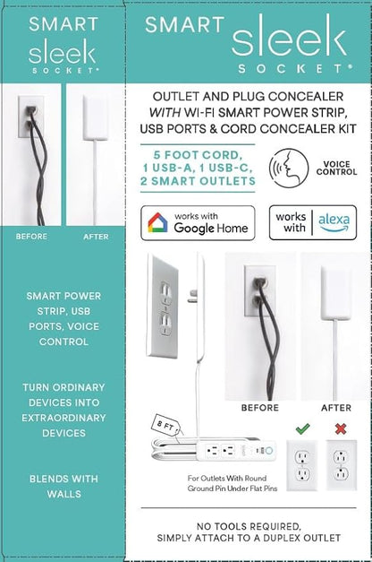 Smart Sleek Socket: Universal Outlet Concealer