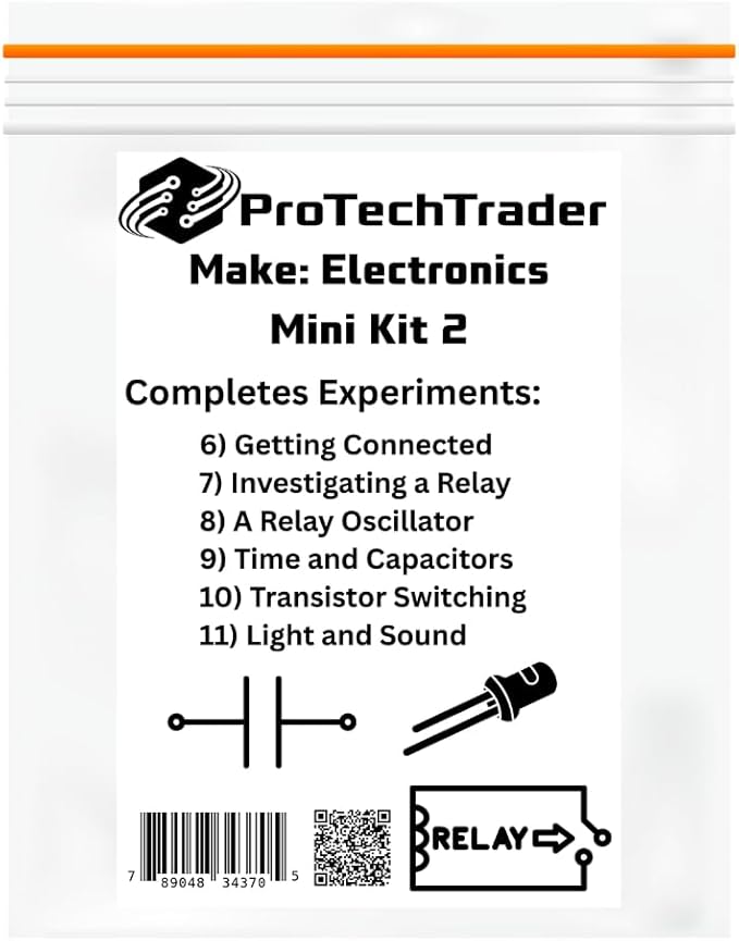 Make: Electronics Mini Kits Educational Electronic Component Packs That Follow Experiments in Charles Platt's 3rd Edition Book (PTTMini3rd-Parent) (PTTMini3rd-Comp2)