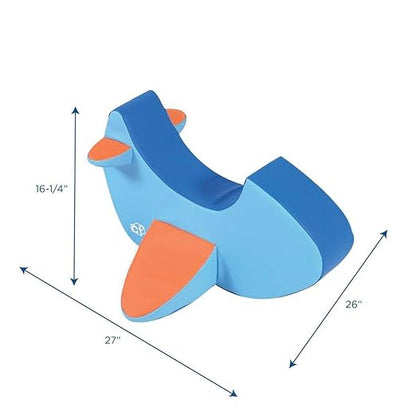 Children's Factory Rocking Airplane,Ride-On Foam Rocker for Toddlers, Playroom, Daycare, Preschool Indoor Playground