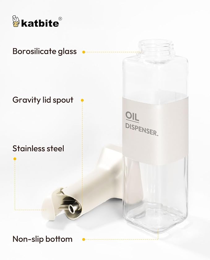katbite 16oz Glass Olive Oil Dispenser Bottle