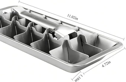 Stainless Steel Ice Cube Trays, 18-Slot Detachable & Easy-Release Freezer Tray