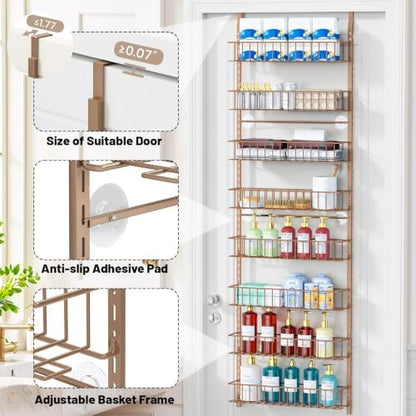 ElegantArray 8-Tier Pantry Door Organizer, Brown
