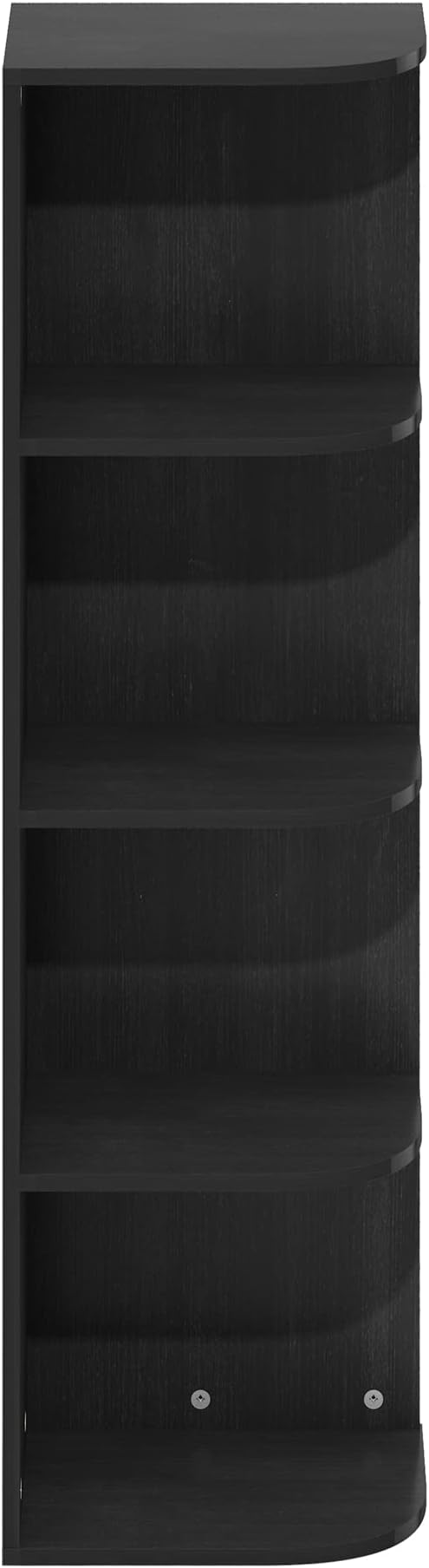 Furinno Pasir 4-Tier Corner Open Shelf Bookcase