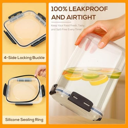 4 Pack 5.3L Thick Flour Sugar Storage Containers for Pantry, Airtight