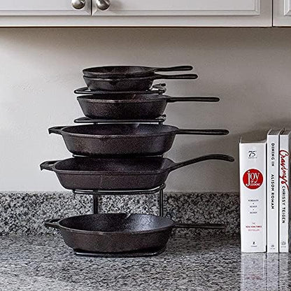 Lodge Cookware Organizer 5-Tier Storage Rack, Matte Black