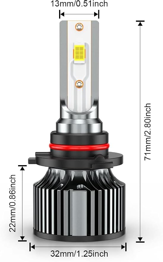 Compatible for Nissan Sentra 2013 2014 2015 2016 2017 2018 2019 2020 2021 2022 2023 High and Low Beams, or Fog Lights, 6500K White Powersports Light Bulbs, Plug n Play, for Off-Road Use, Pack of 4