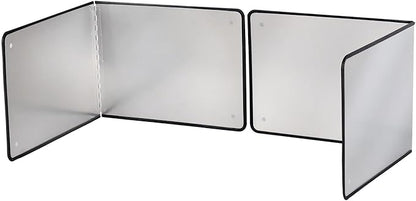 Silver Large 2 Pieces 2 Sided Stainless steel Splatter Guard