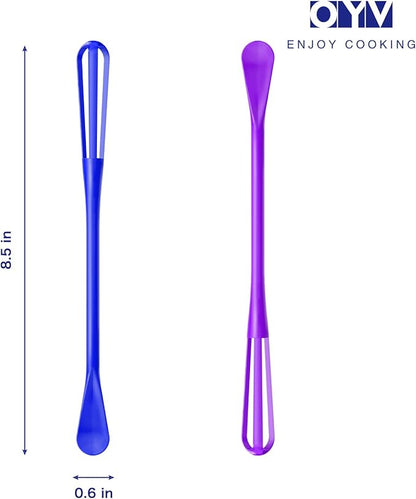 OYV Colorful Mini Whisk, Mini Spoon, Tiny Whisk 7 Pieces, Mini Small Wisk