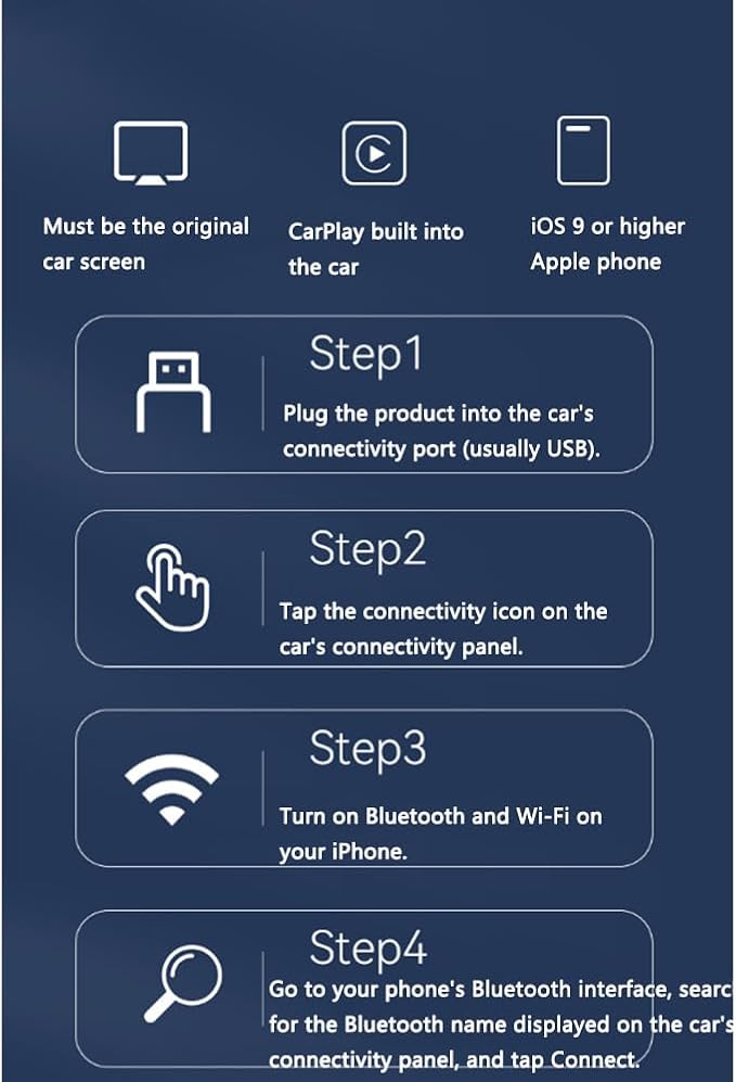 Car Wireless CarPlay Adapter for Aston Martin DB9 Volante 2017 2-in-1 Support Apple CarPlay and Android Auto Mini USB Design Fast Connection Plug and Play,Silver