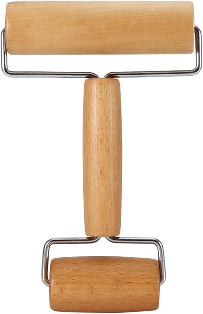 Small Rolling Pin, Pizza Dough Roller, Non Stick Wood Pastry Roller, Kitchen