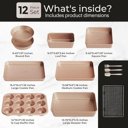 12-Piece Nonstick Bakeware Set