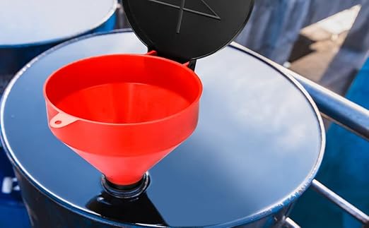 QWORK 4 Quart Lockable Drum Funnel